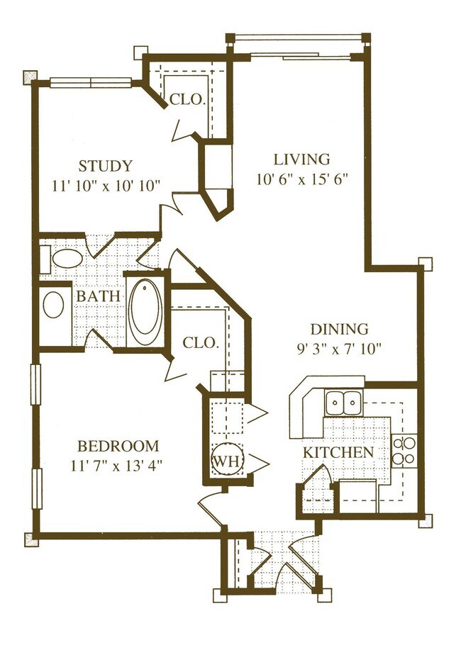 A4 - 1 Bedroom 0711 floor plan